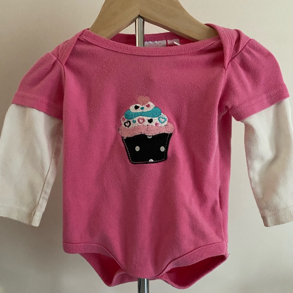 Baby Headquarters Cupcake Three Quarter Sleeve Shirt